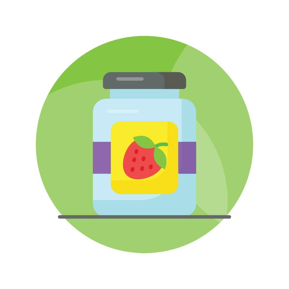Check this amazing vector of jam jar in modern style, ready to use icon