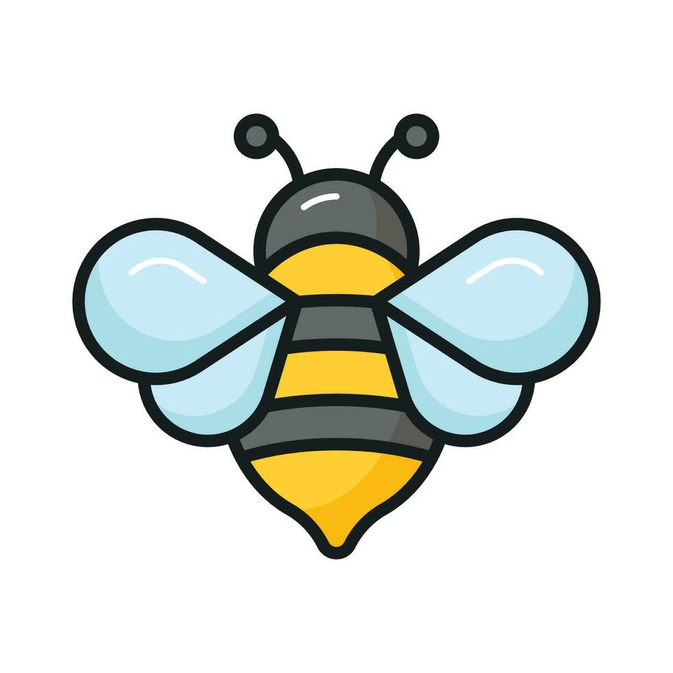 An editable vector of honey bee in modern style, flying insect icon