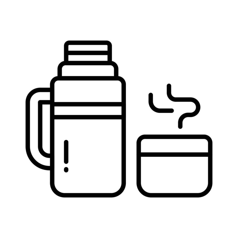 un icono de té termo en editable estilo, Listo a utilizar y descargar vector