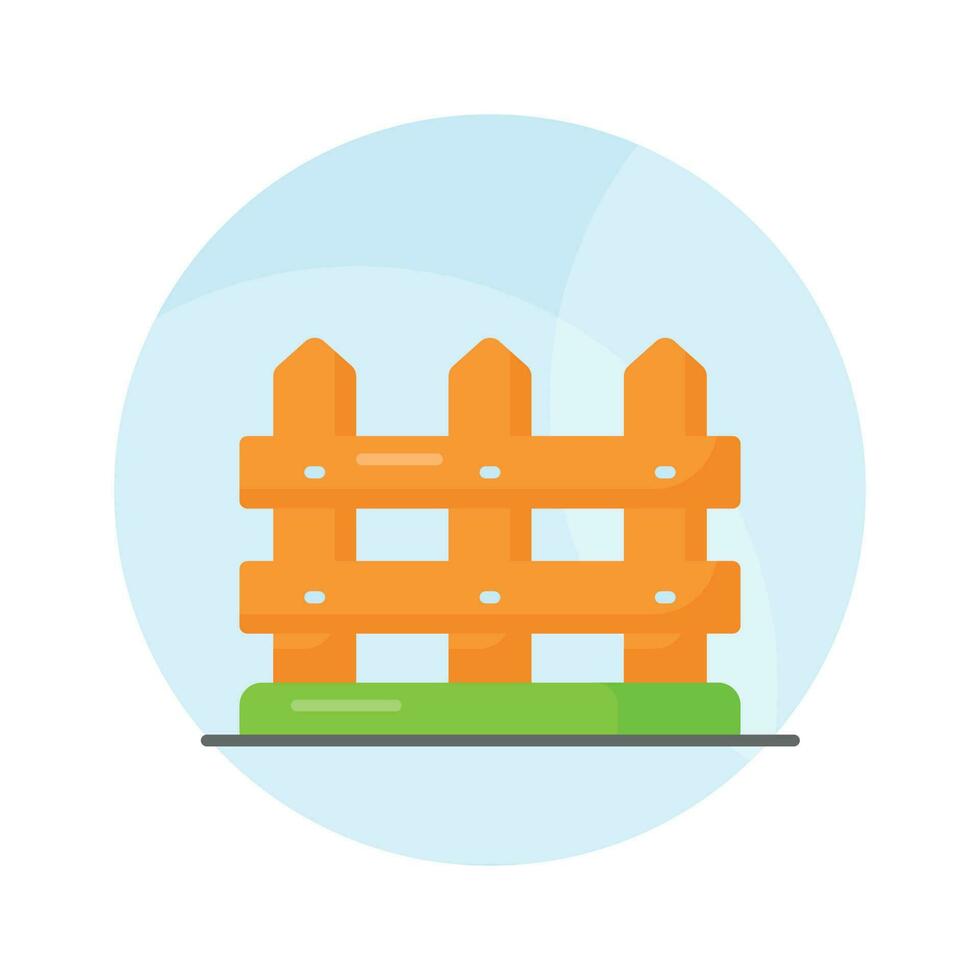 Get hold this amazing icon of fence in editable style, wooden buried vector