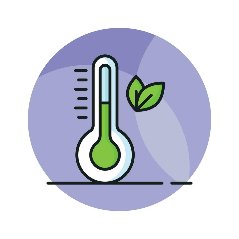 cheque esta hermosamente diseñado vector de eco temperatura en moderno estilo