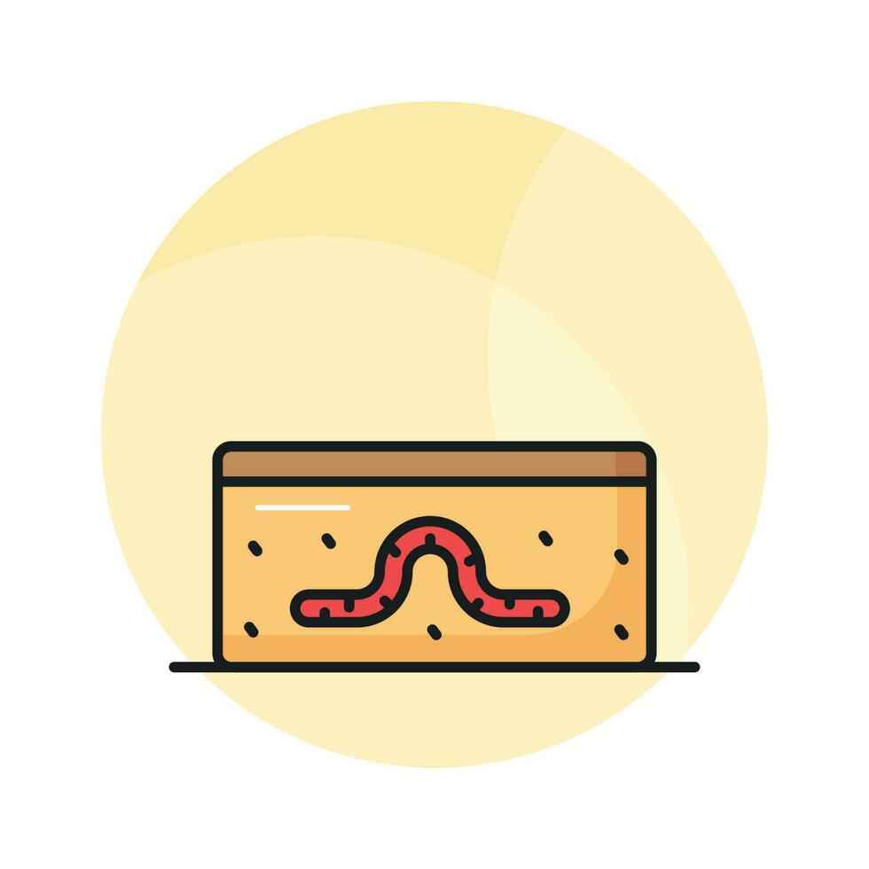 Carefully crafted vector of earthworm in trendy style, ready to use icon