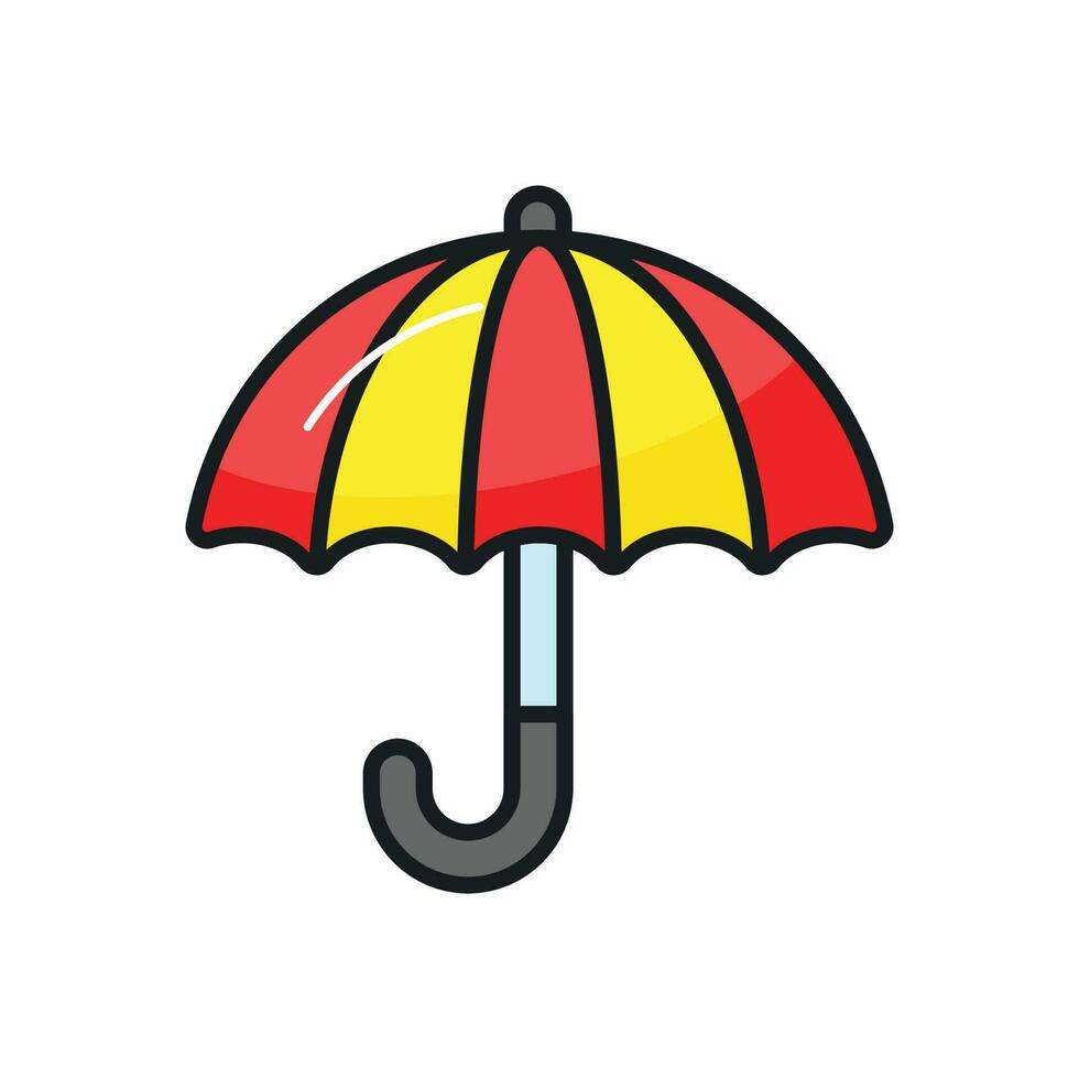 cheque esta creativamente diseñado icono de paraguas en editable estilo, Listo a utilizar vector
