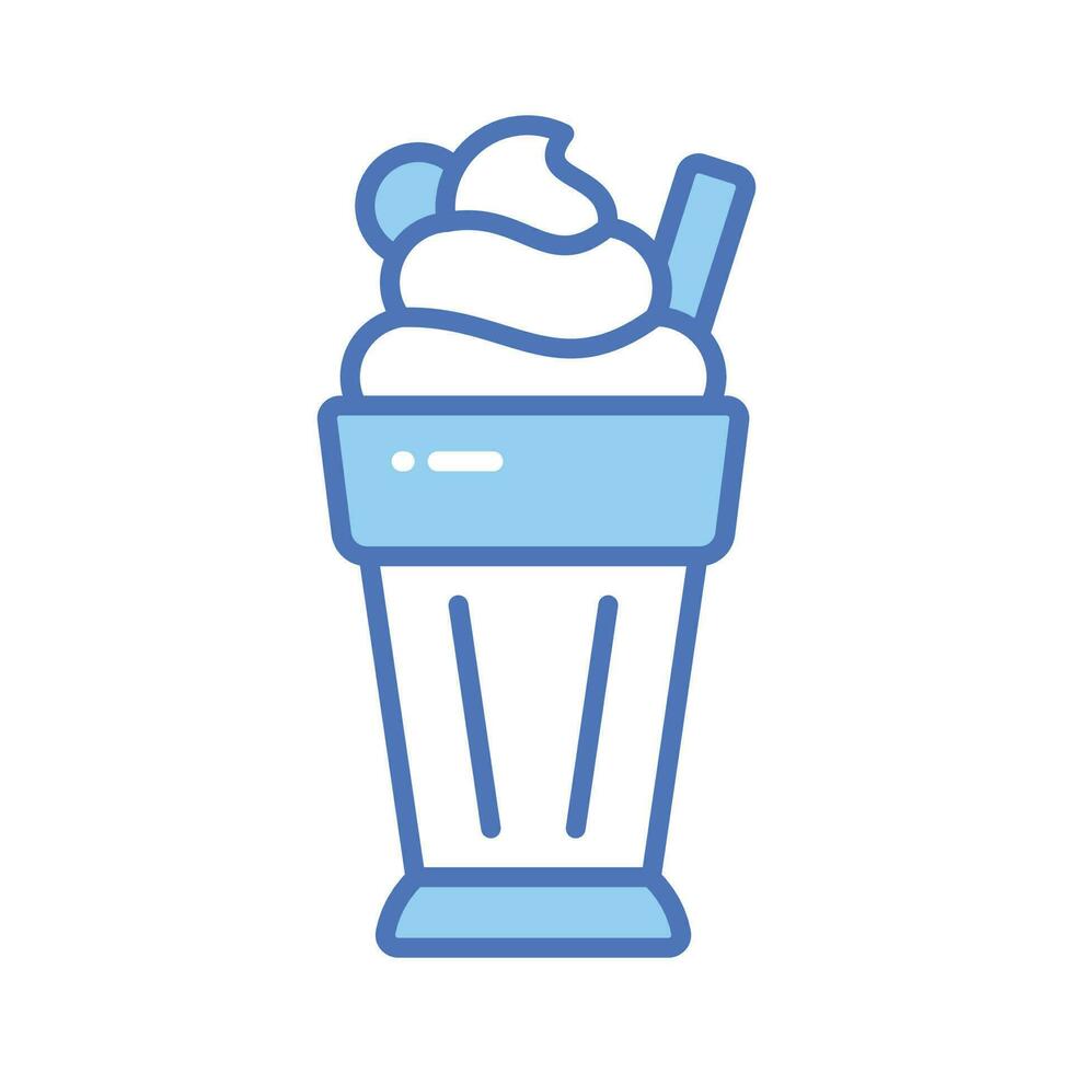 Ice cream cup in modern style, ready to use and download vector