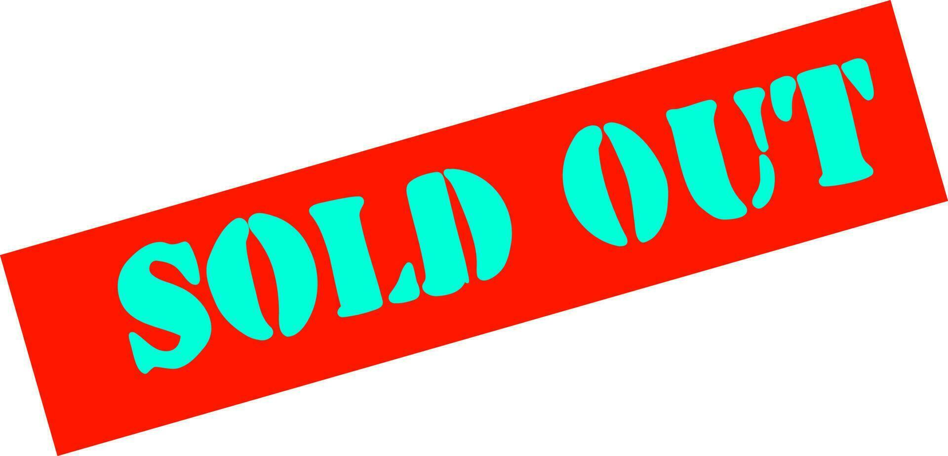 Sold Out sign vector