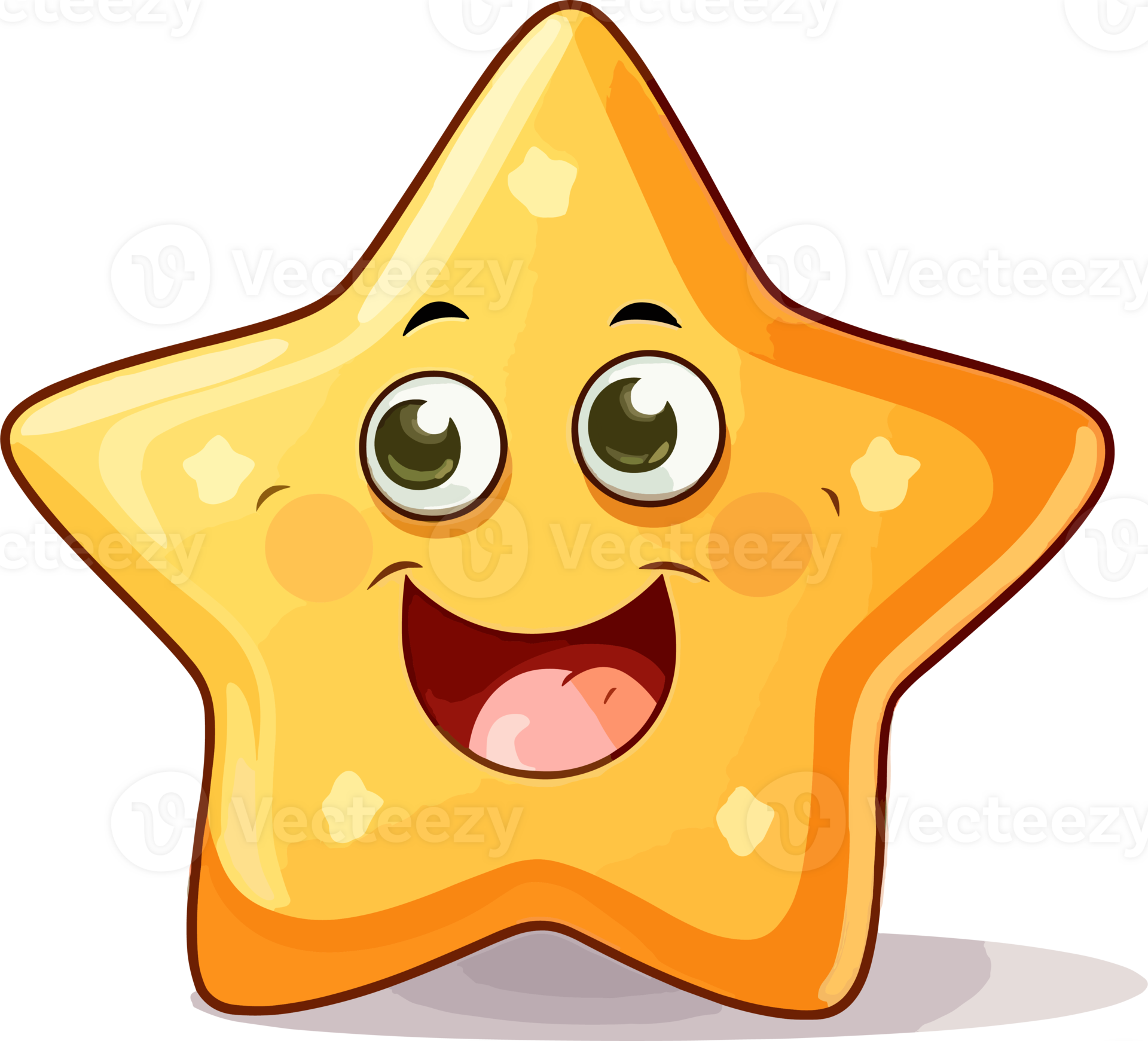Funny Star Emoji design, 24521128 PNG