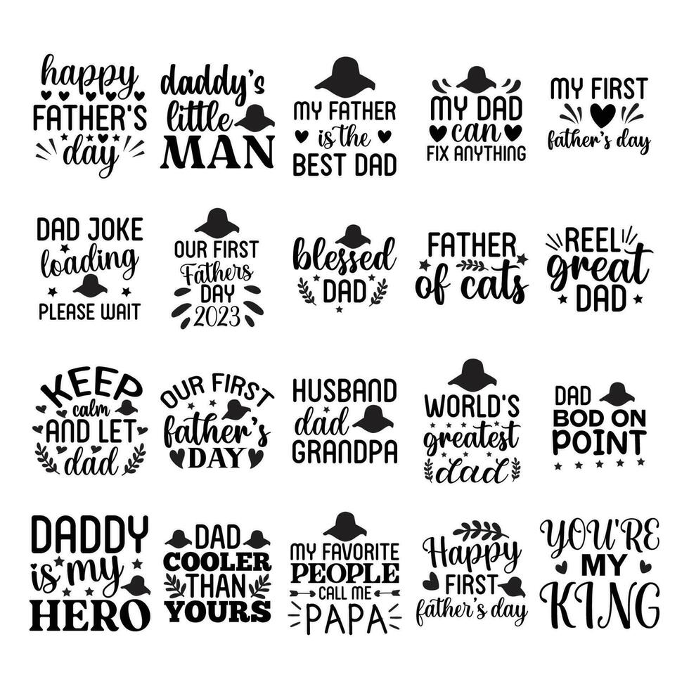 Father Day T Shirt Design Bundle vector