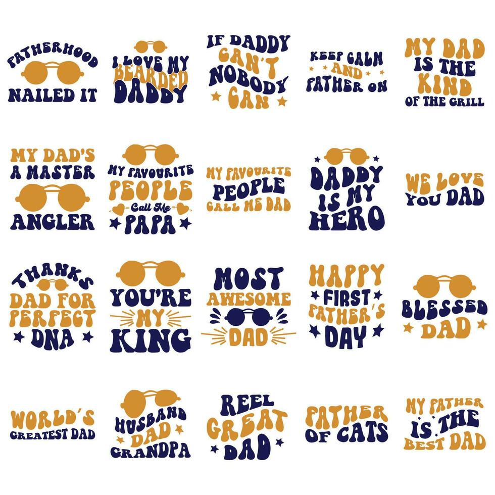 Father Day T Shirt Design Bundle vector