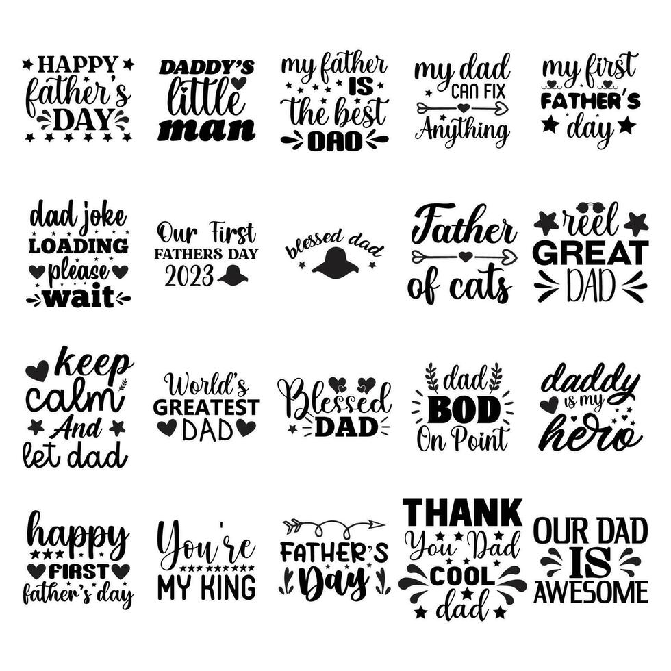 Father Day T Shirt Design Bundle vector