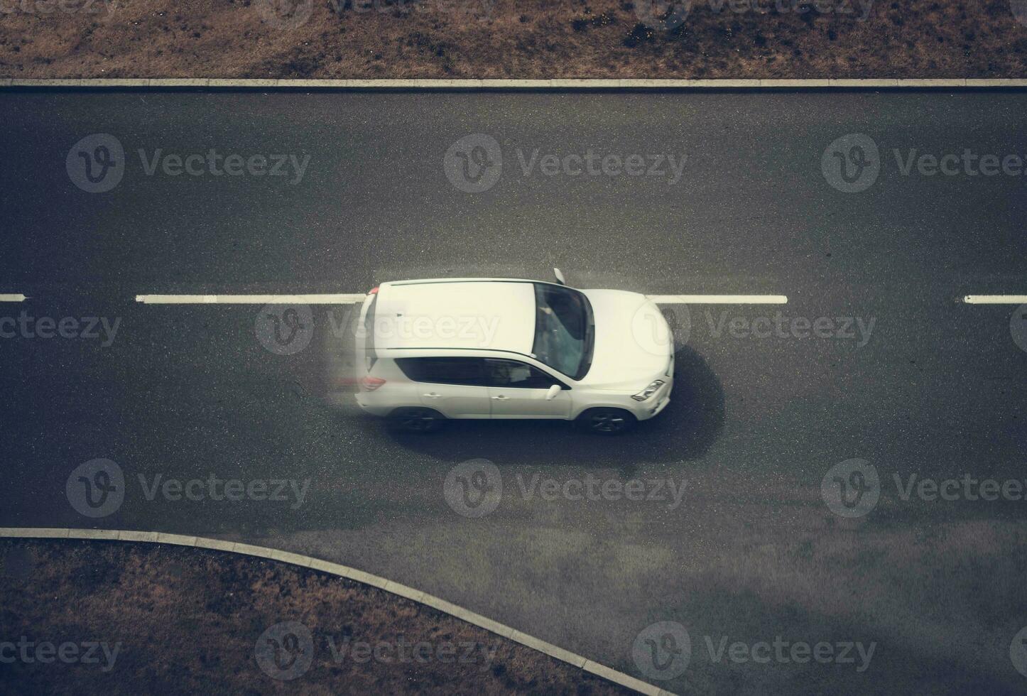 Speeding Car Top View photo