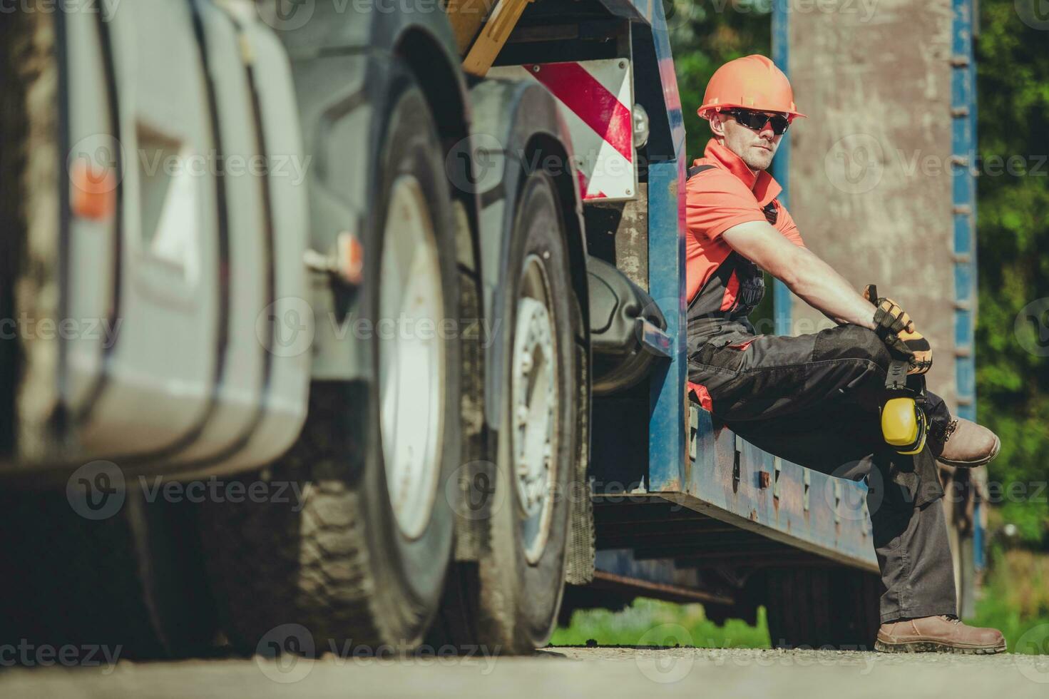 Transportation Industry Worker. photo