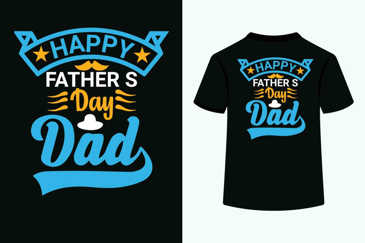 Happy Fathers Day Dady Typography T-Shirt Design vector