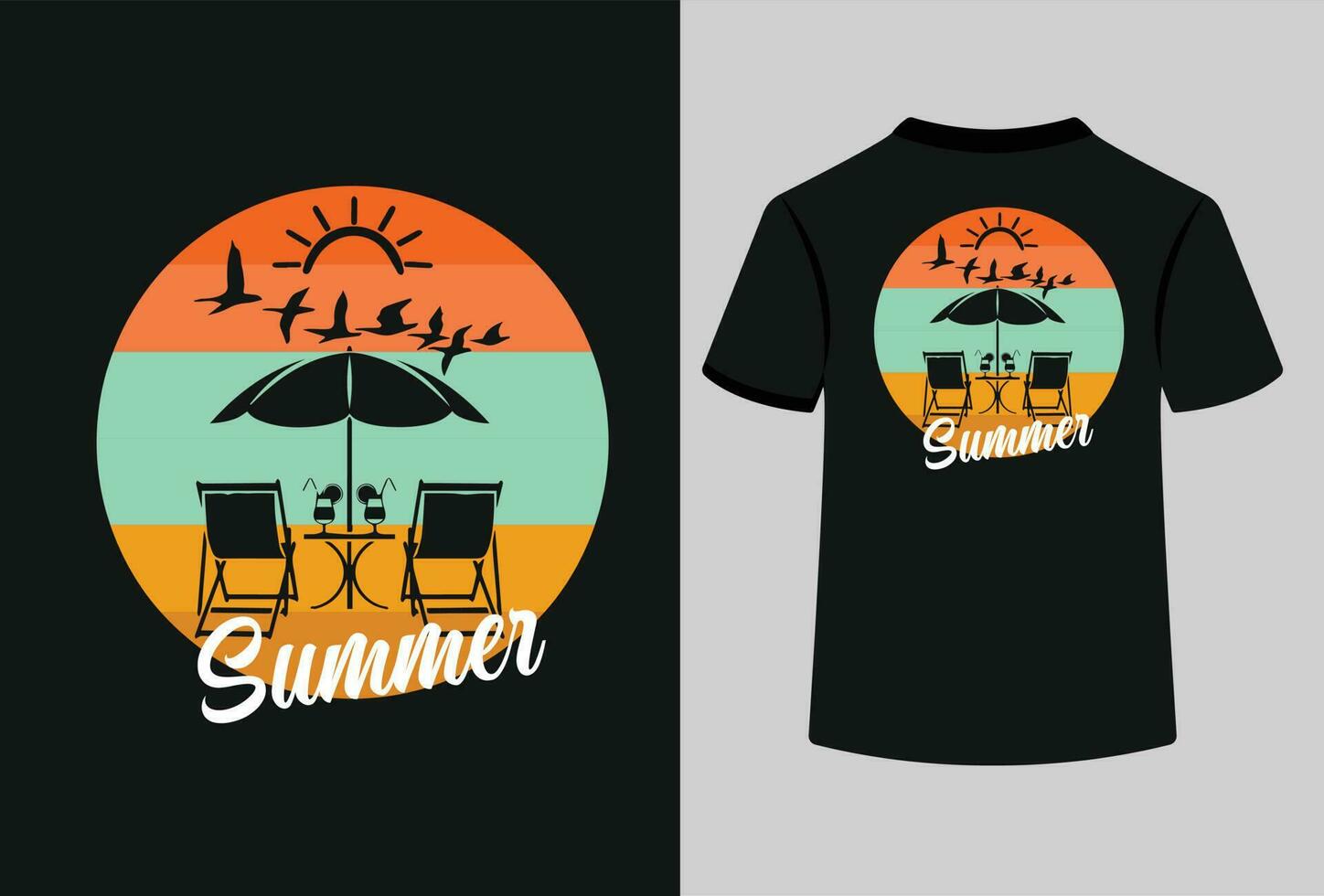 Summer Typography T-Shirt Design vector