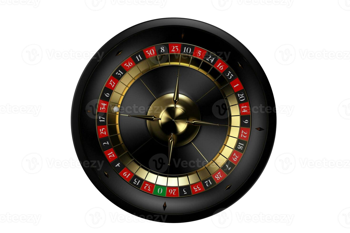 Black Matt Vegas Style Roulette Wheel photo