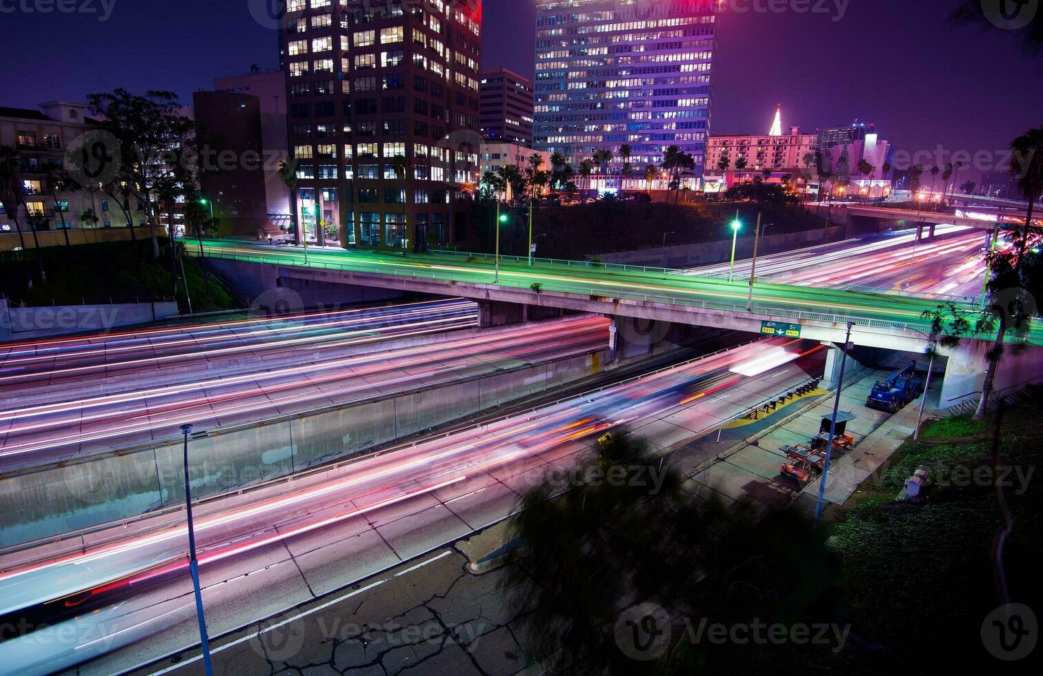 Los Angeles Night Traffic photo