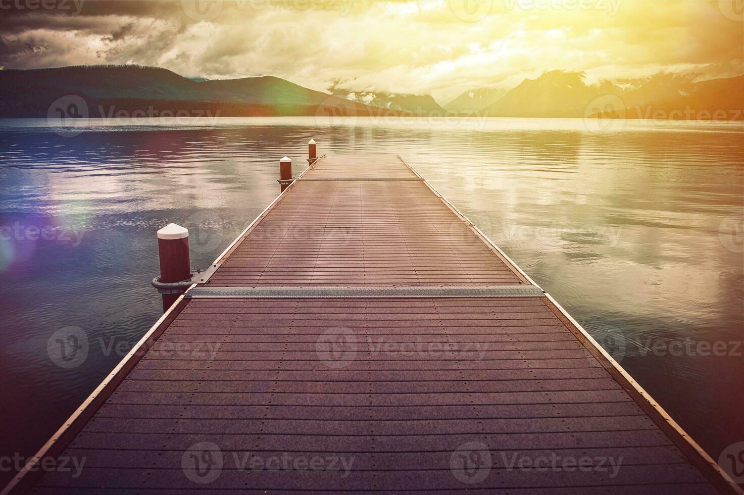 Montana Glacier Lake Scenery photo