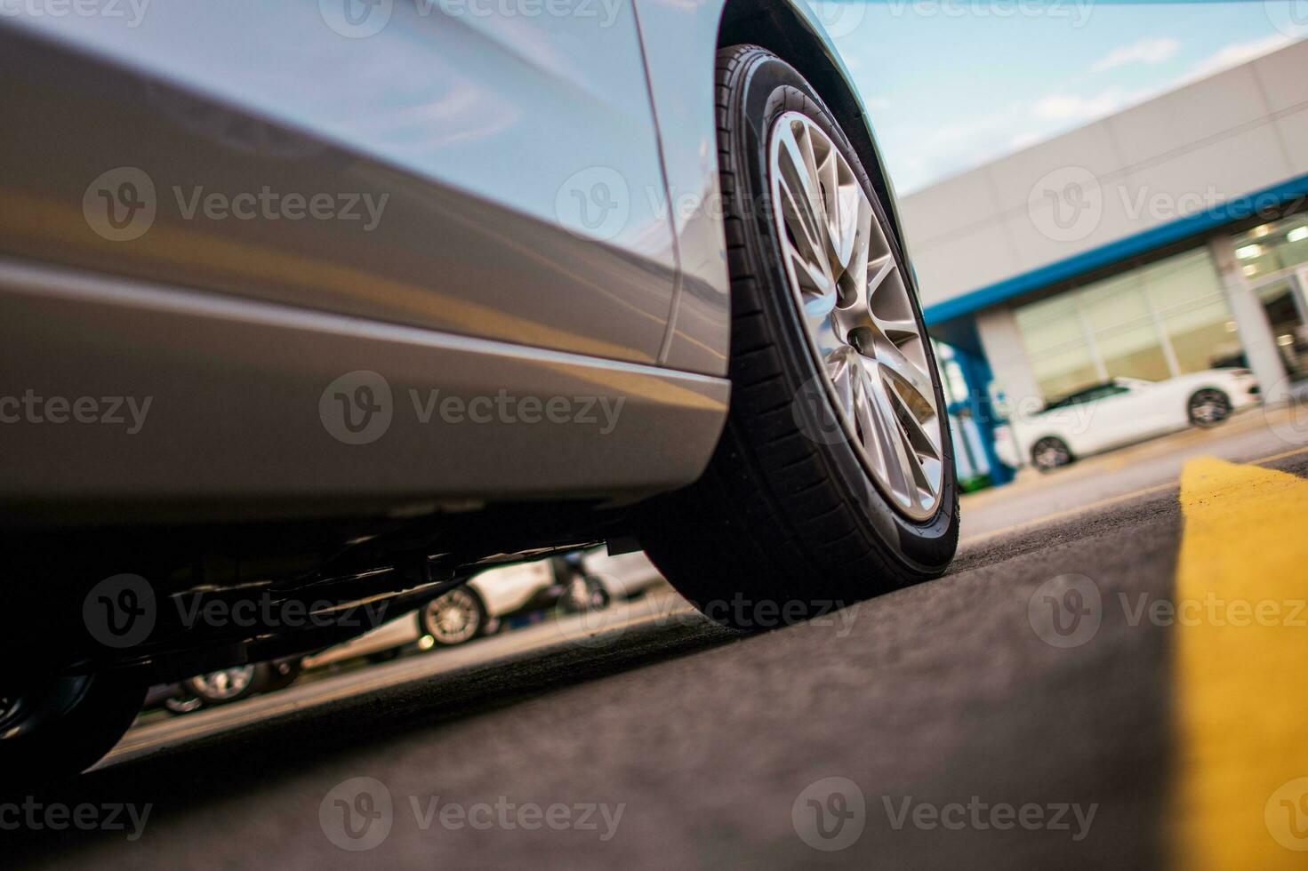 Parked Modern Car Closeup photo