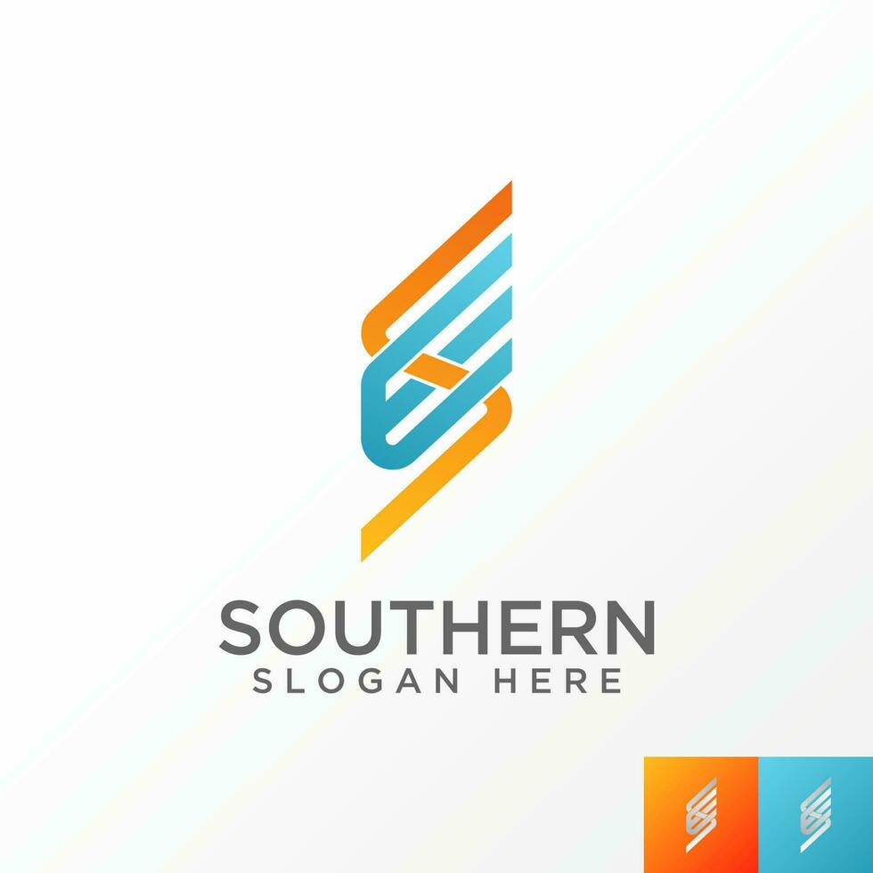 Logo design graphic concept creative abstract premium free vector stock letter ES or SE cut parallelogram font. Related to initial monogram sport tech