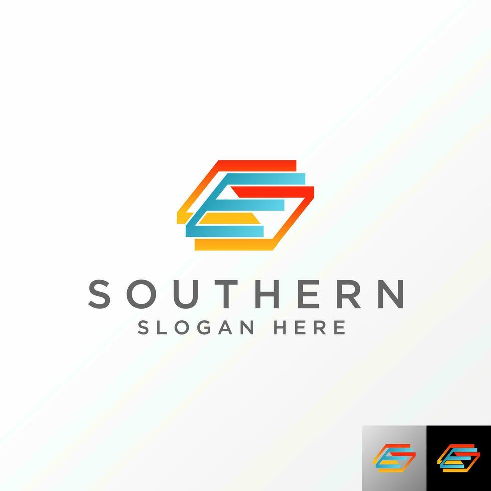 Logo design graphic concept creative abstract premium free vector stock letter ES or CSC cutting parallelogram font. Related to initial monogram sport tech