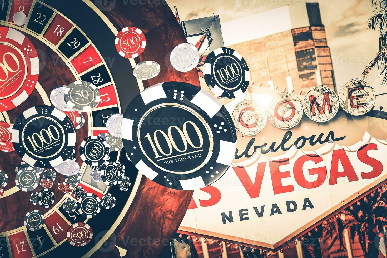 Vegas Casino Roulette Concept photo