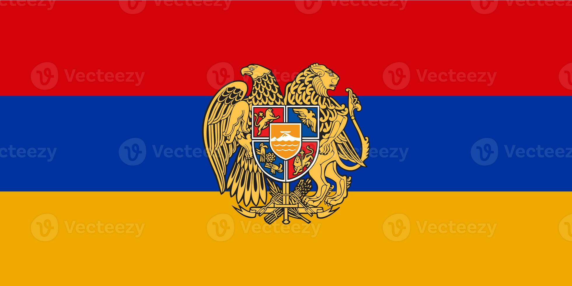 The official current flag of Armenia. National flag of Armenia. Illustration. photo
