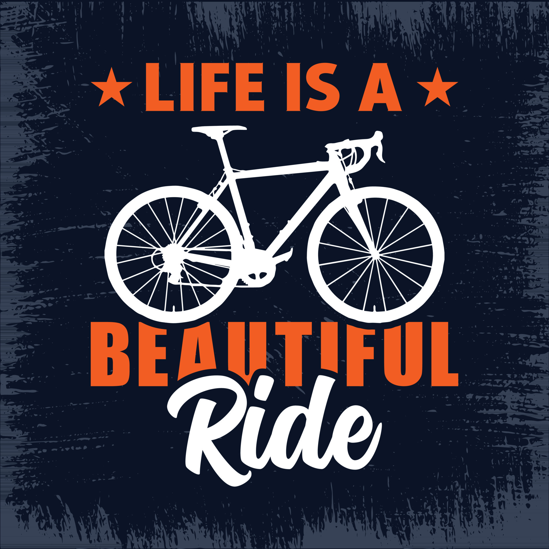 Life is a beautiful ride Cycling quotes t shirt design for adventure lovers. Pro Vector