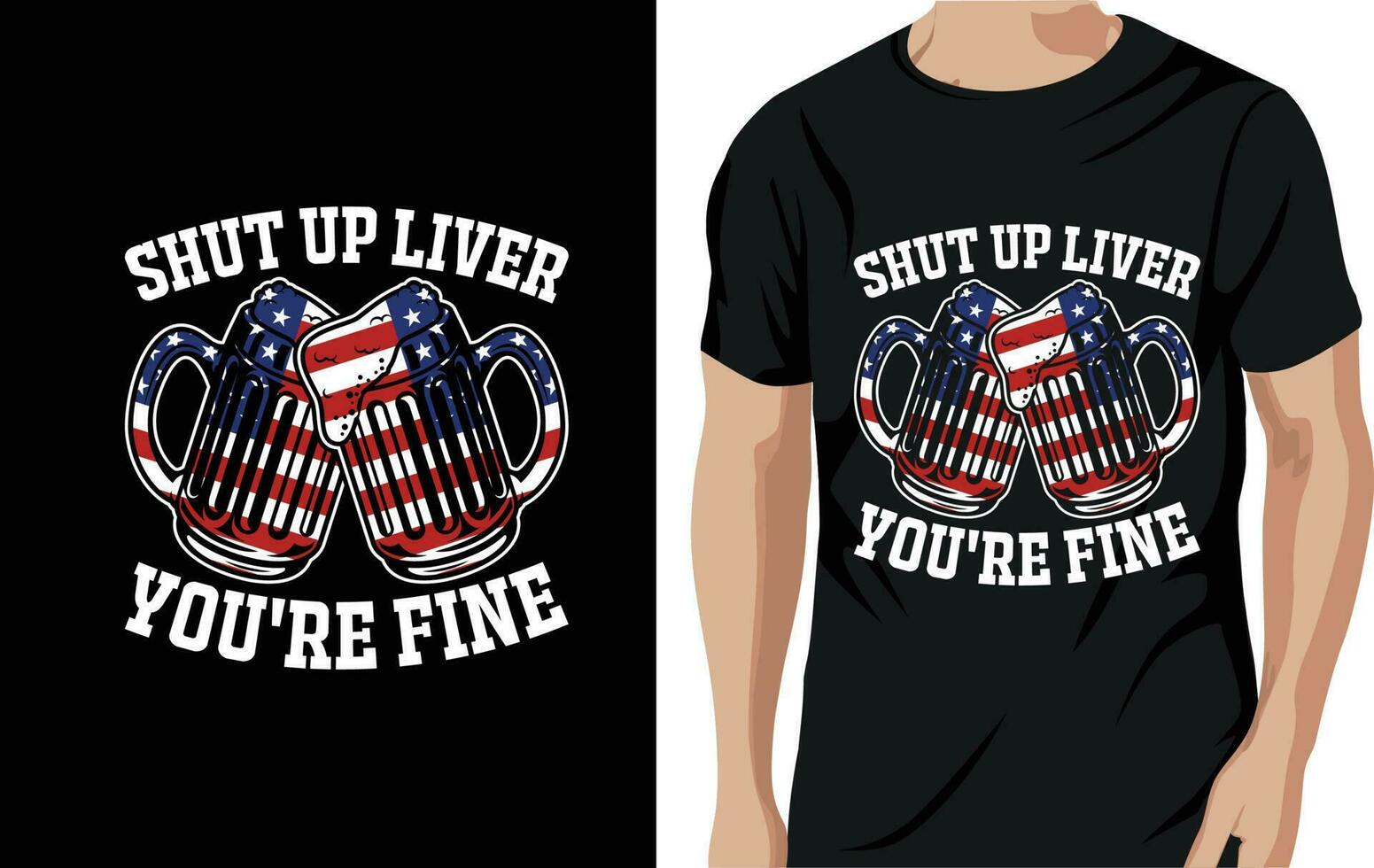 4th July American t-shirt design vector