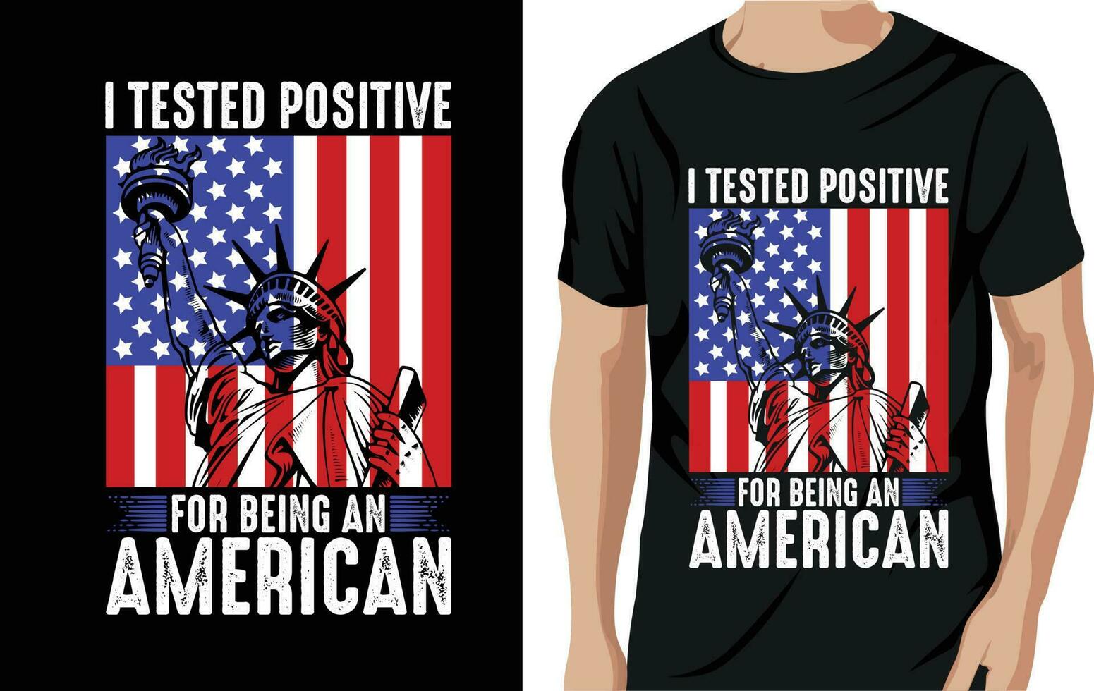 4th July American t-shirt design vector