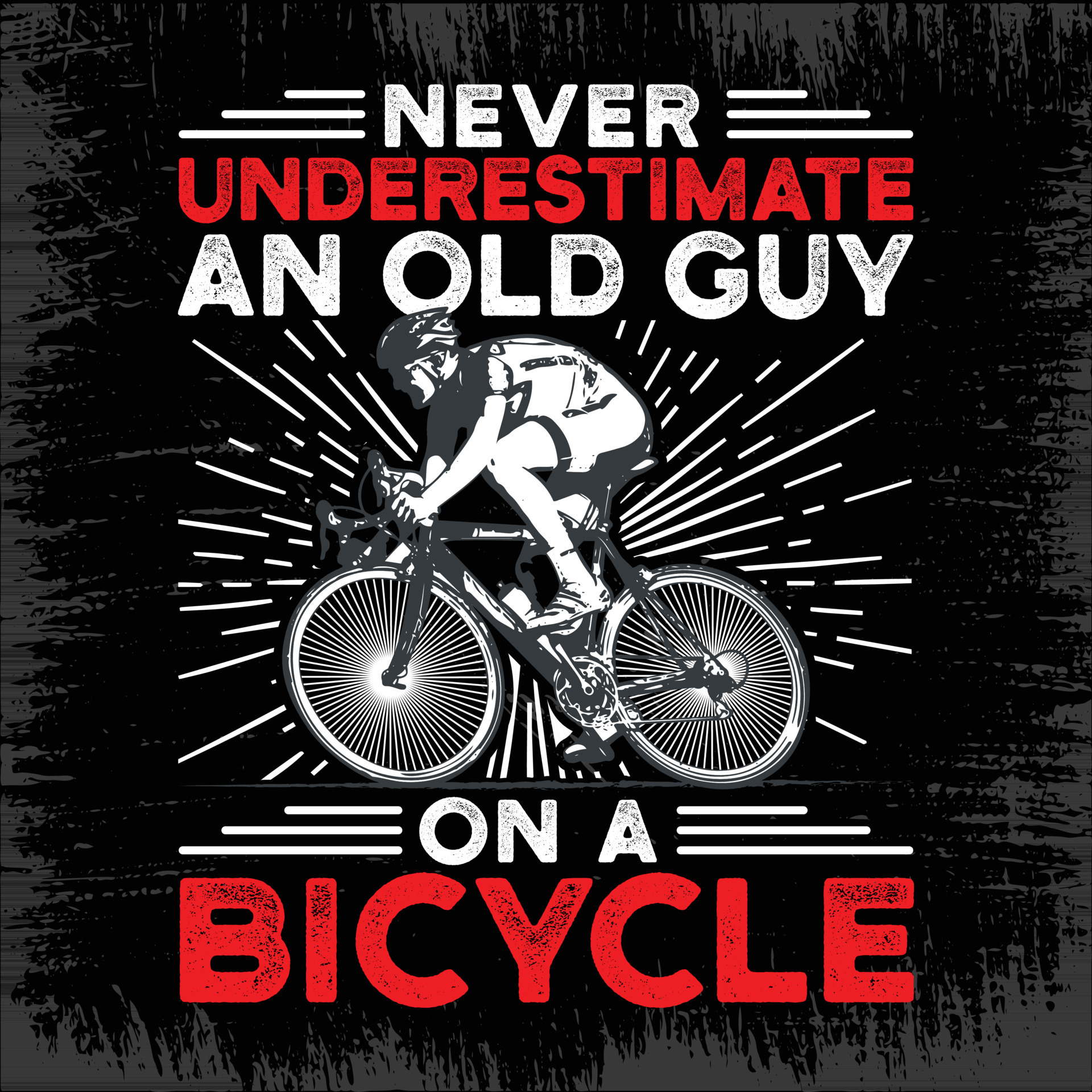 Never underestimate an old man with a bicycle t shirt design 24521817