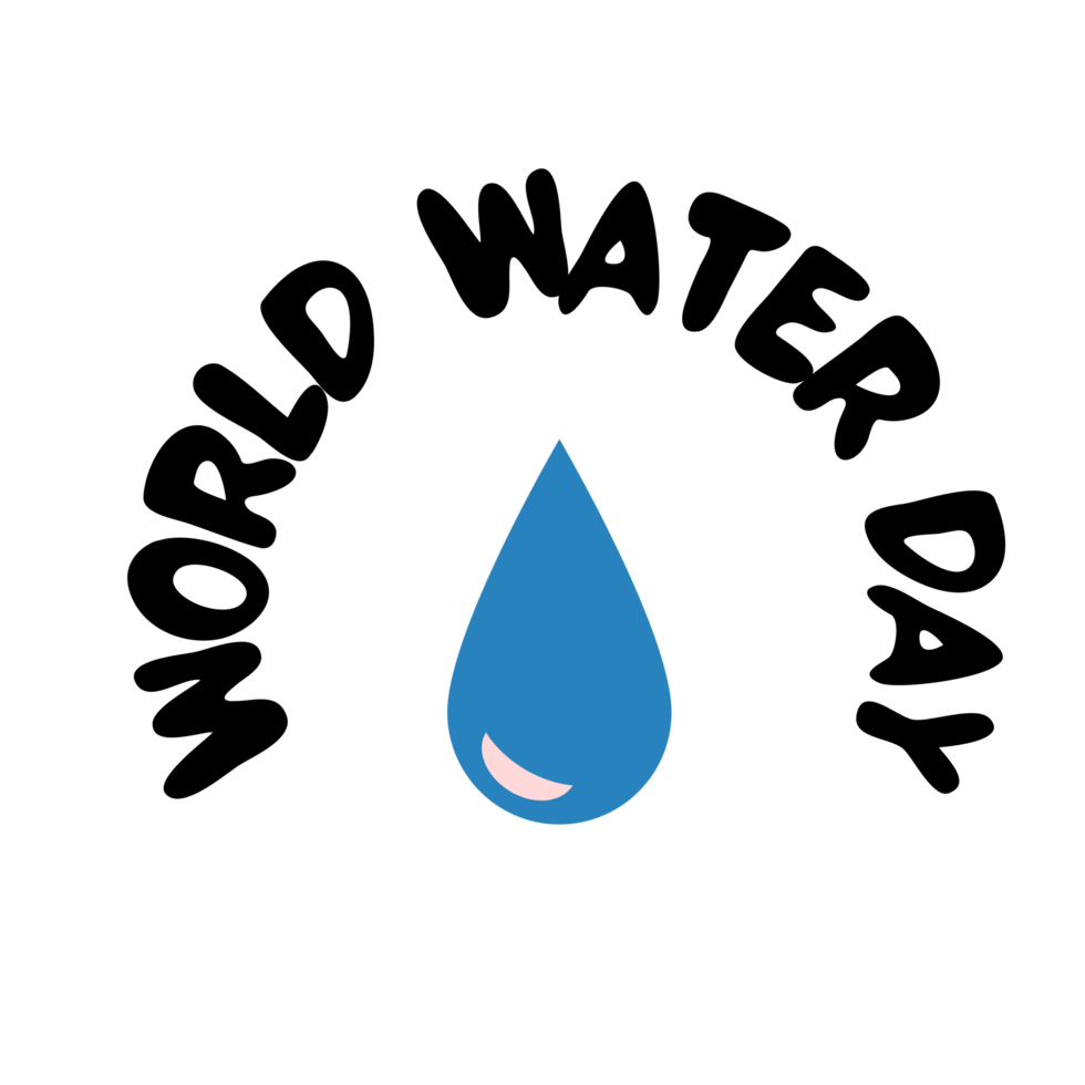 world water day text, waterdrop clipart, world  water day calligraphy, world  water day lettering inscription clipart on transparent background,  water digital art,  water day clipart png