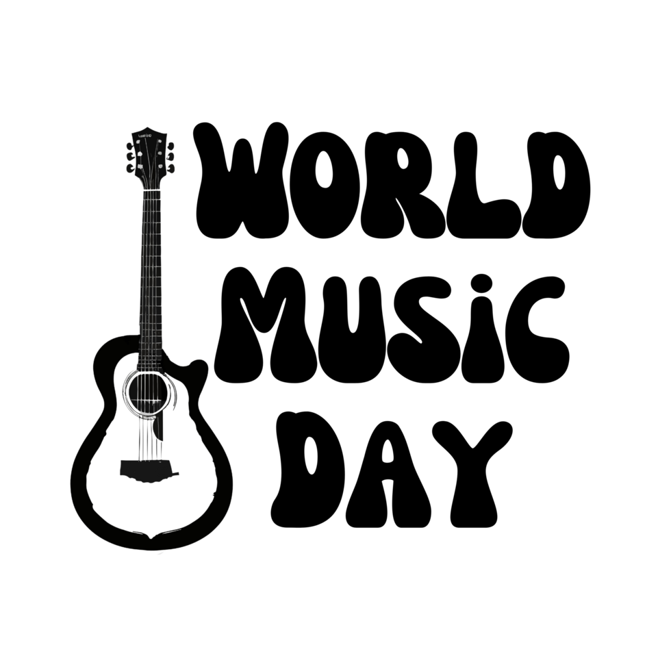 World Music Day With Guitar Clipart Calligraphy Typography Guitar world-music-day-with-guitar-clipart-calligraphy-typography-guitar