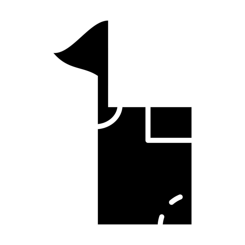 Football Corner Glyph Icon Design vector
