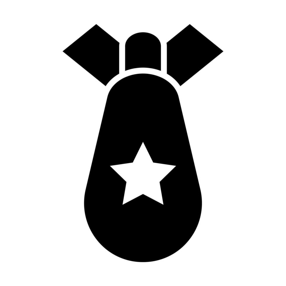 Atomic Bomb Glyph Icon Design vector