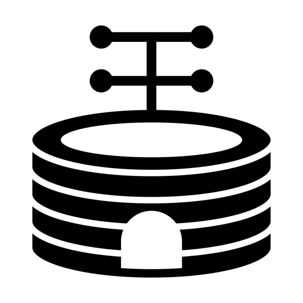 estadio glifo icono diseño vector