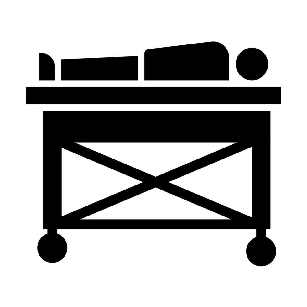 Dead body Glyph Icon Design vector