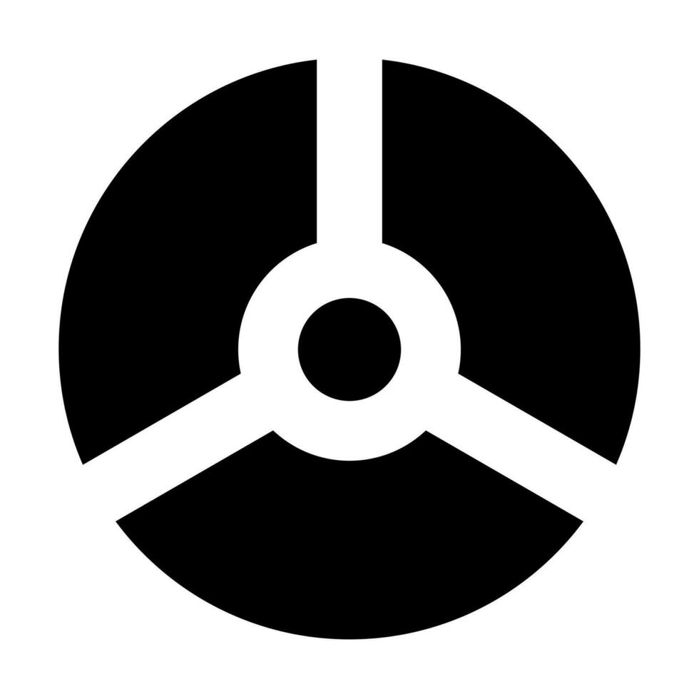 Nuclear Glyph Icon Design vector