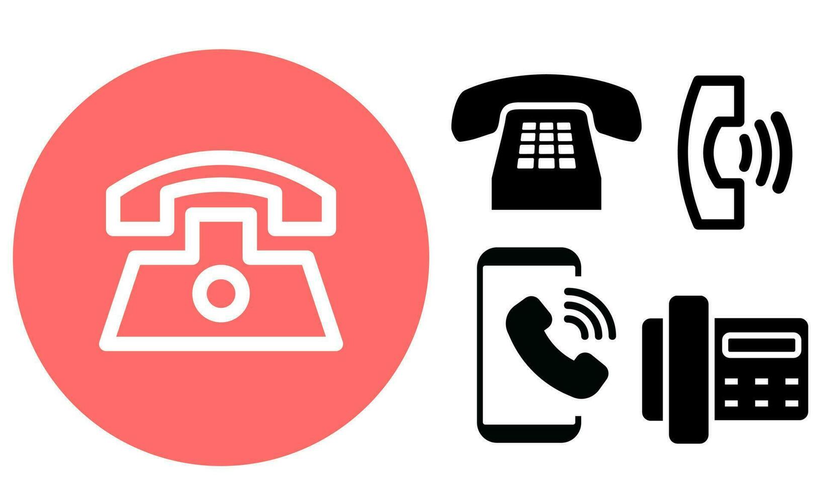 Telephone logo set vector design illustration,  icon set design