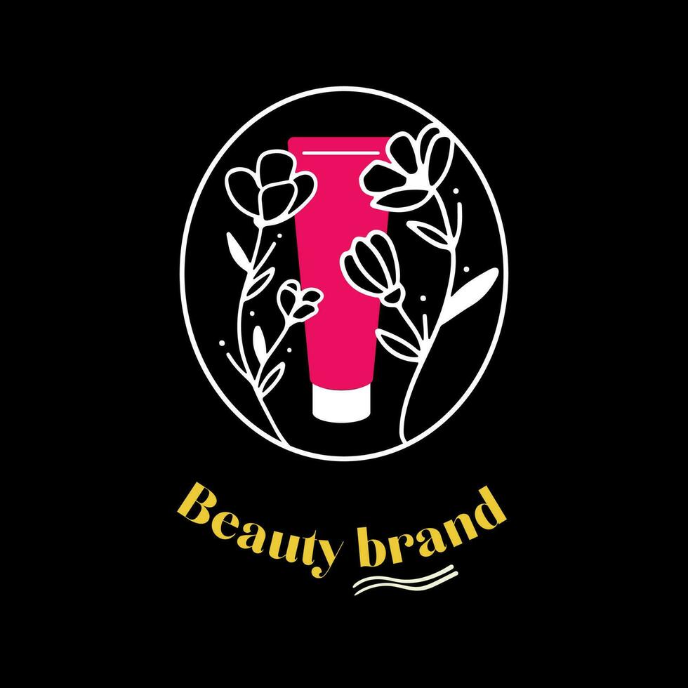 Beauty salon logo vector design illustration, brand identity emblem