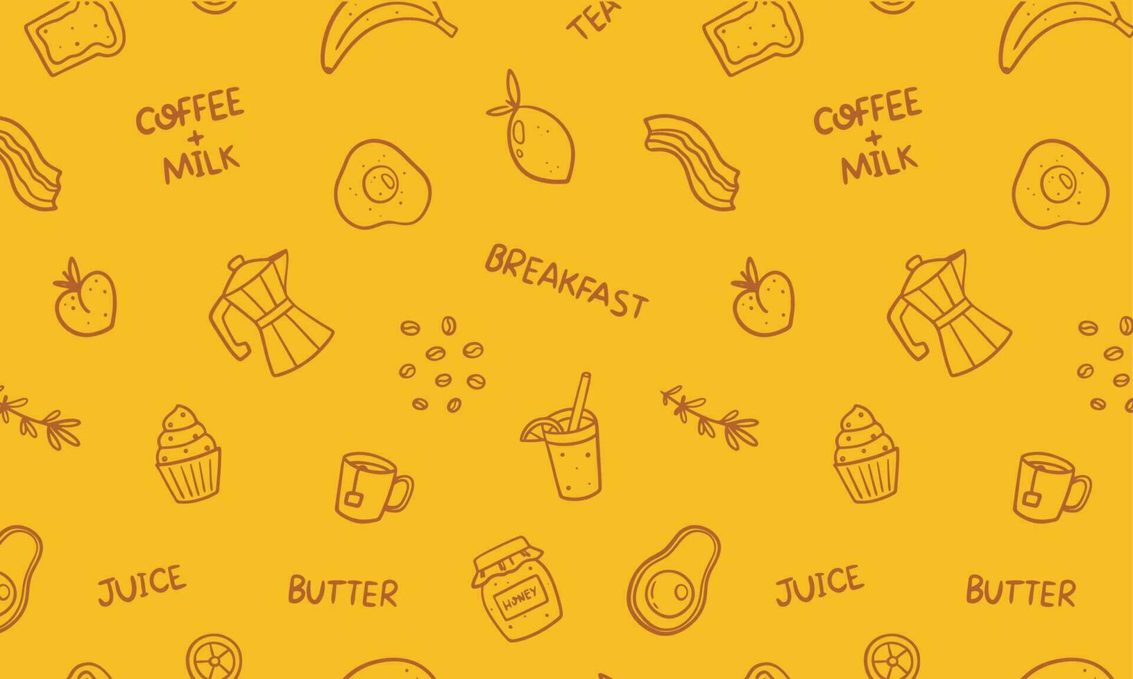 Food pattern minimalist background, vector illustration