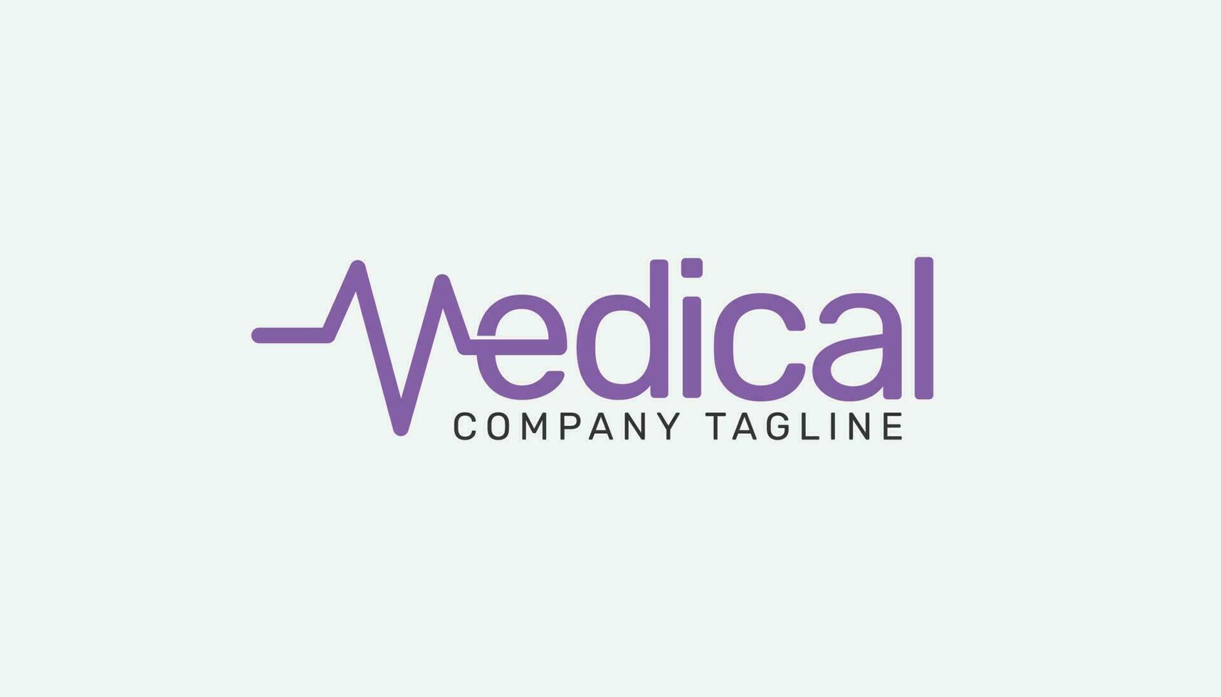 letter m medical logo with typograhic ecg heart beat incorporated in the initial m letter vector
