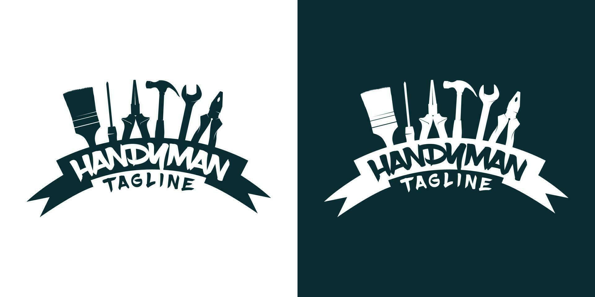 handyman logo vector containing tools and stuff