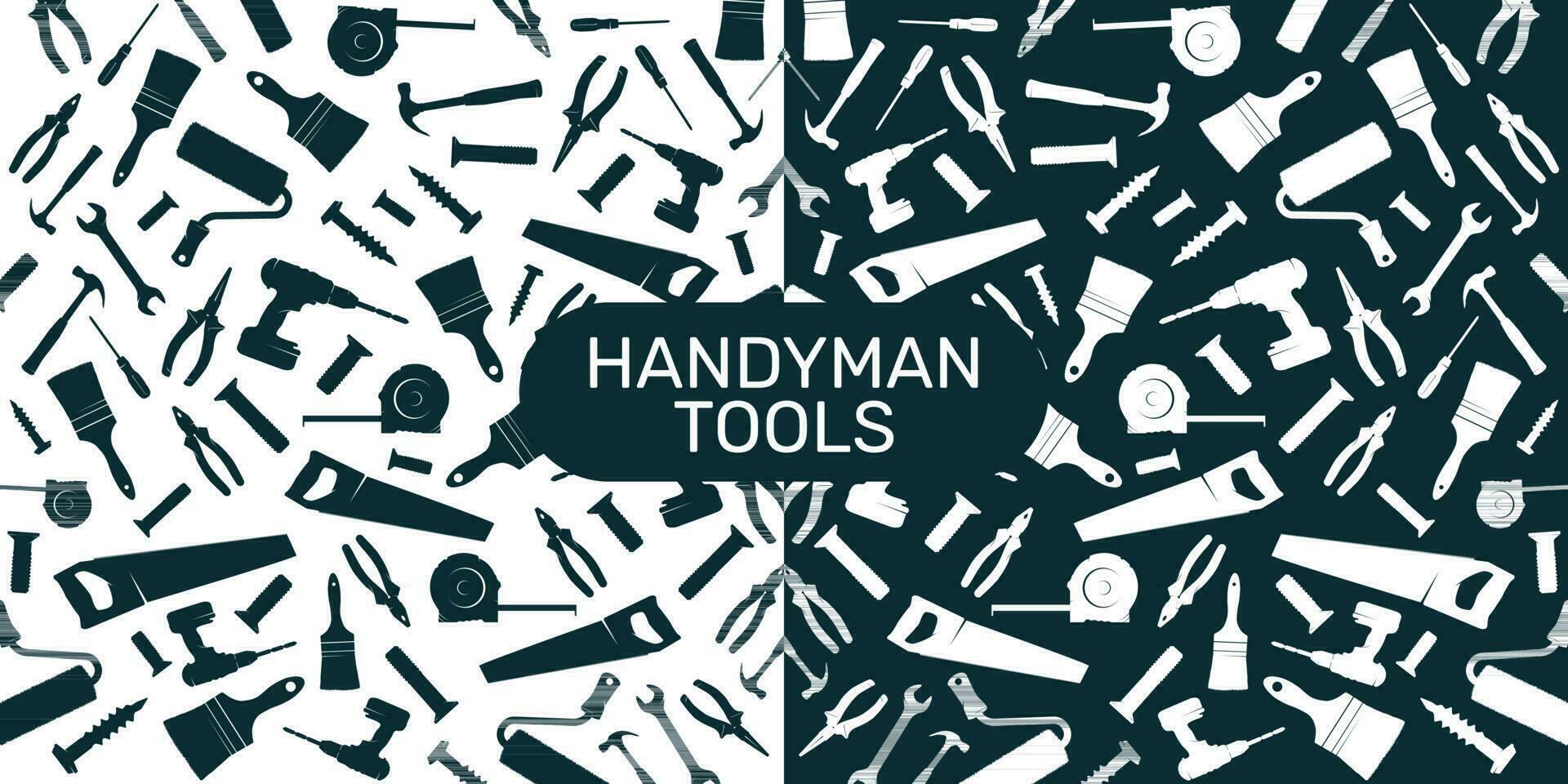 handyman tool vector background with light and dark variations