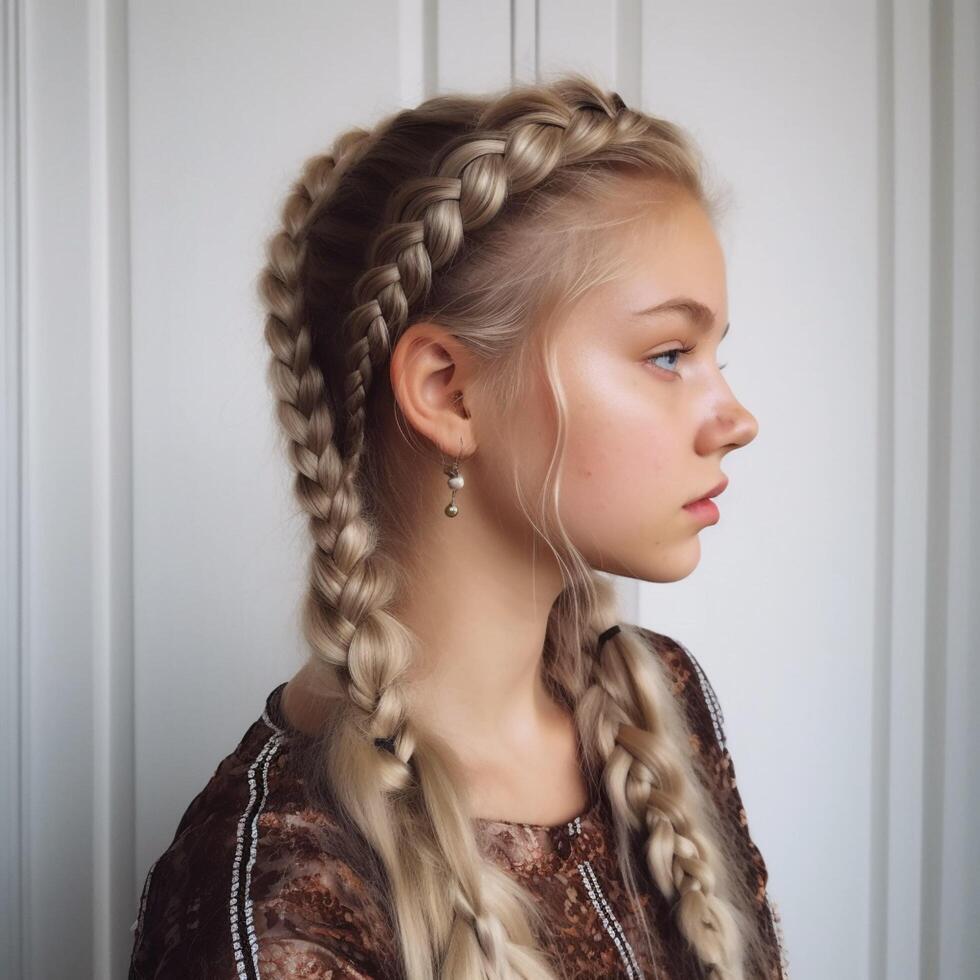 photo of Double French Braids