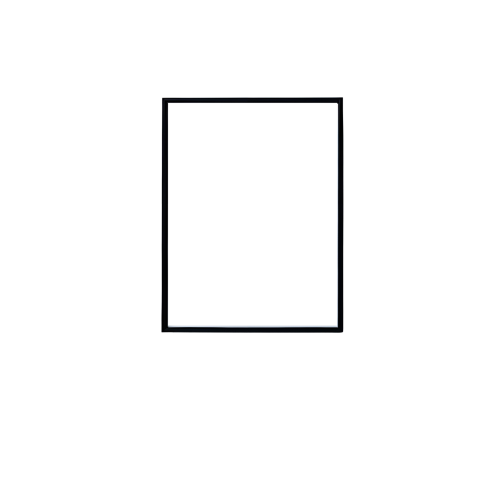 white blank frame with  white border mockup, Empty blank frame mockup, blank picture frame template, frame mockup on transparent background,  minimalistic frame clipart png