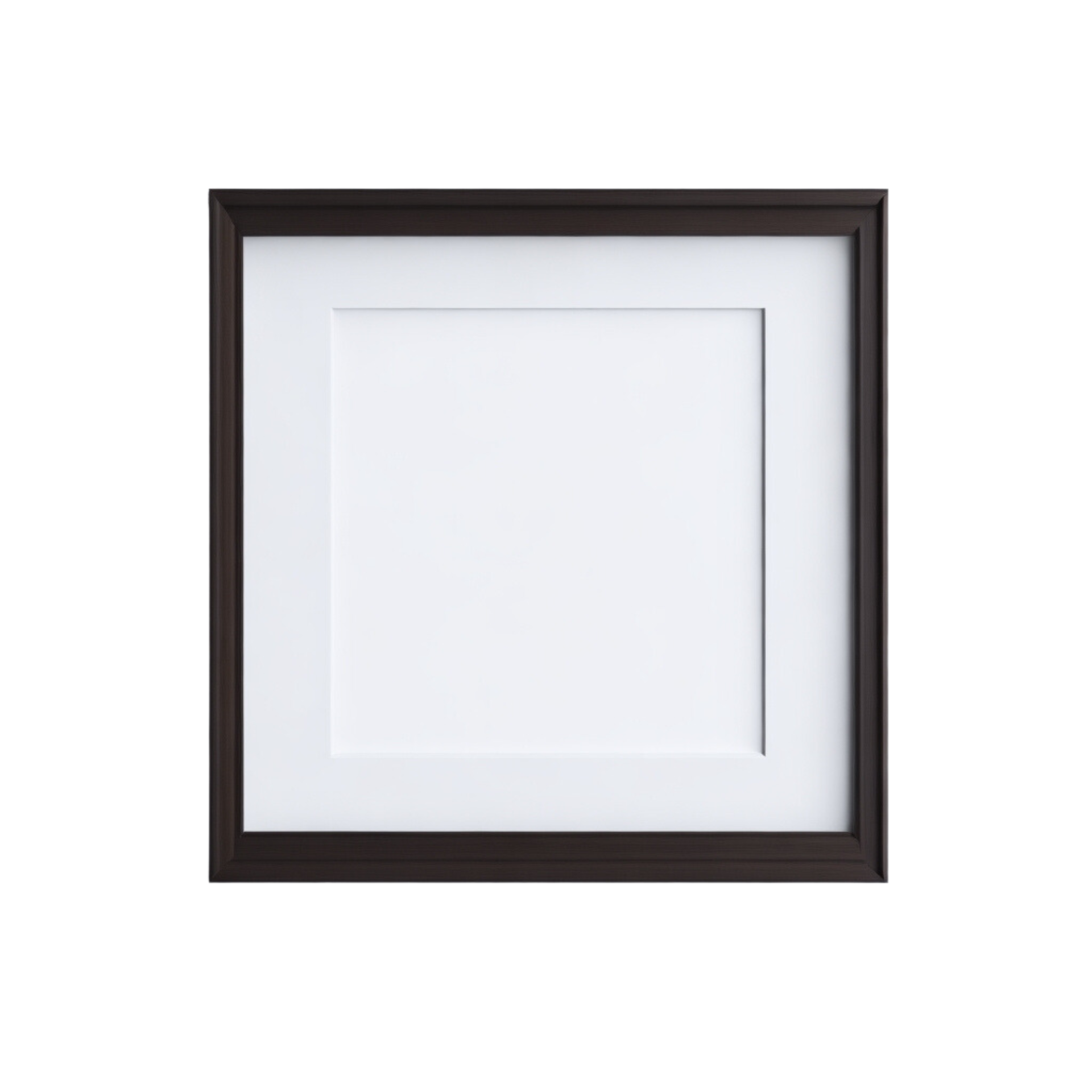 white blank frame with brown border mockup, Empty blank frame mockup