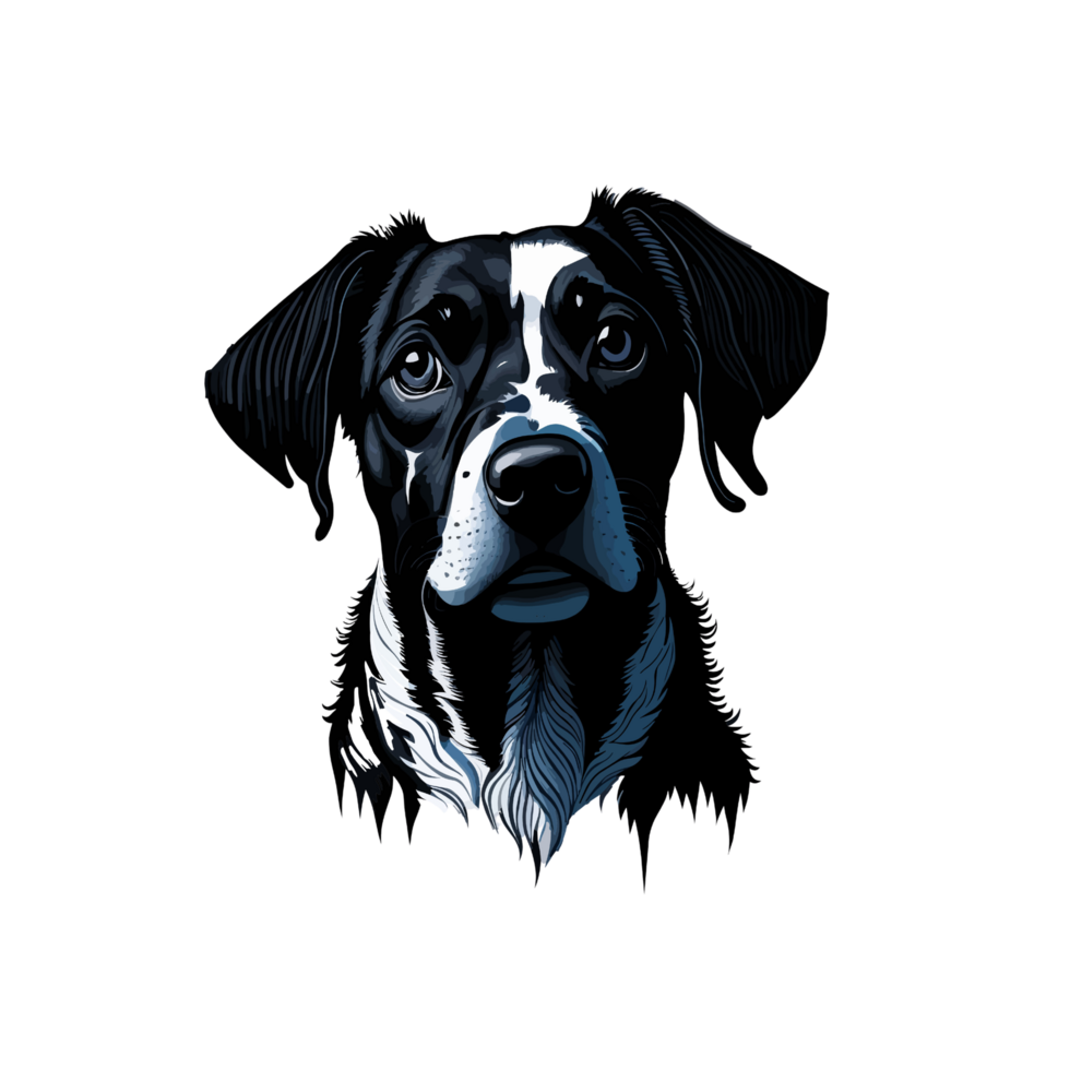 geïsoleerd hond clip art, hond gezicht illustratie Aan transparant achtergrond, dieren clip art, dier elementen clip art en illustraties, dier png