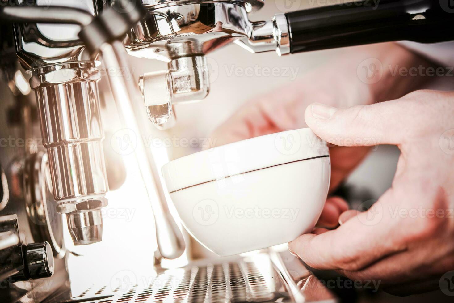 Barista Making Cappuccino photo