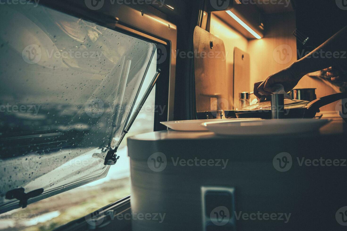 Dinner in a Camper Van photo