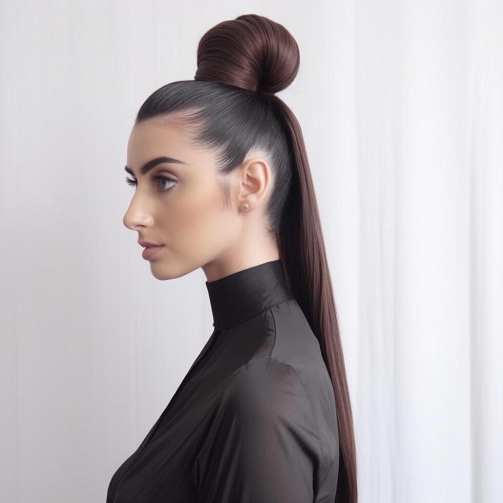 photo of The sleek and voluminous high ponytail