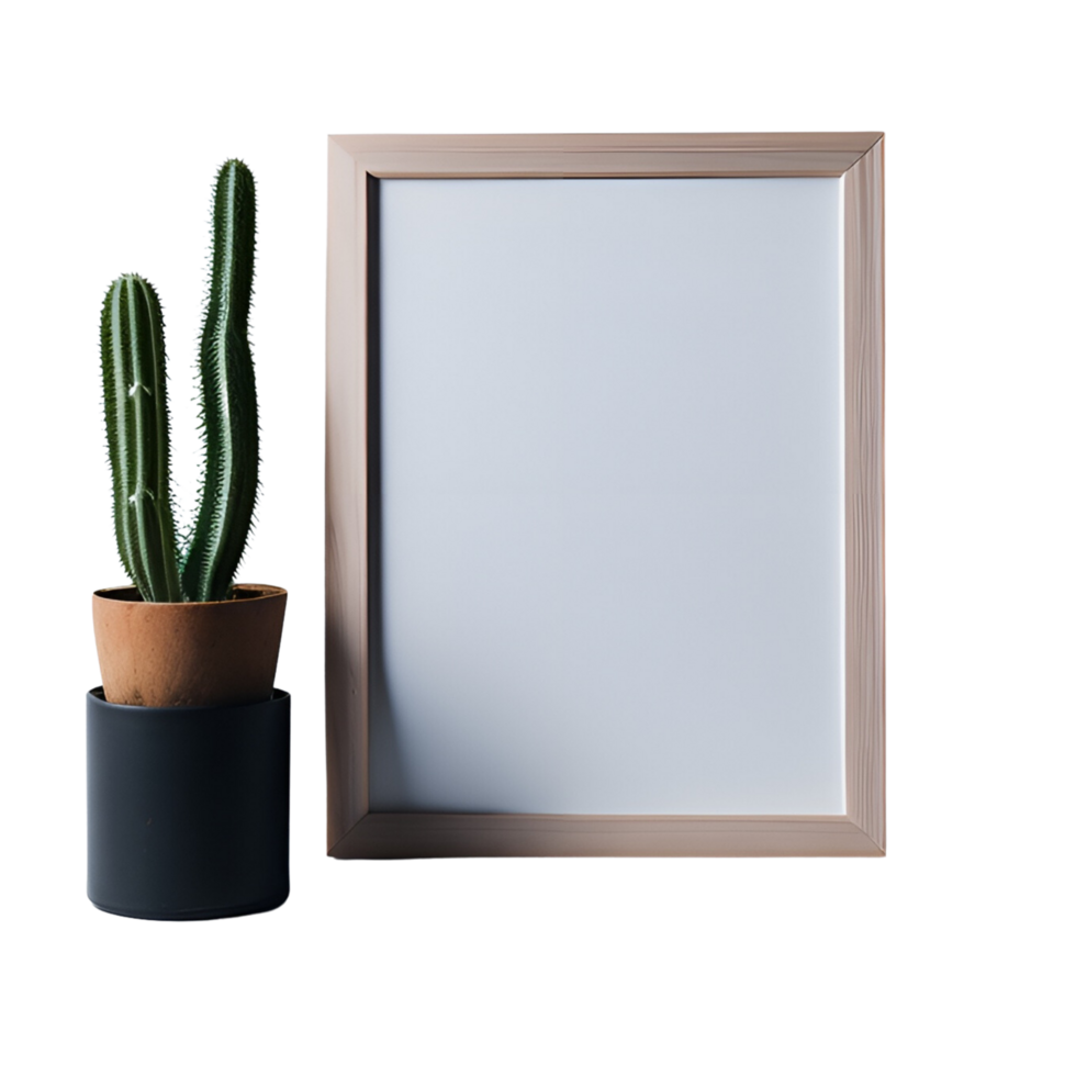 Isolated White Canvas with a Minimalist White Border, White frame canvas mockup , Empty Frames, Blank frames for home interior decor mockup png